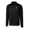 thumbnail image 2 of Men's Cutter & Buck  Black Fort Wayne TinCaps Big & Tall Traverse Stripe Stretch Quarter-Zip Top, 2 of 3