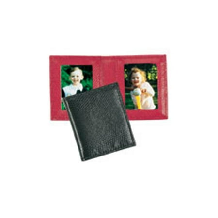 Budd Leather Pebble - Budd Leather 552211L-9 Lizard Printed Leather Double Mini Photo Frame - Red