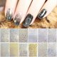 thumbnail image 1 of 12 Sheets Metallic Self-Adhesive Nail Stickers for Women, 3D Metallic Star Moon Leaf Line Nail Design Stickers Decals Manicure Fingernail Decorations, 1 of 4