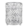 thumbnail image 2 of Bling Portavasos Organizador, Bolígrafo Lápiz Escritorio de oficina Mesa Decorativo Diamante de imitación Cristal Brillo Hogar Dormitorio Vanidad Maquillaje Pincel Contenedores Plata Cristal jinwen porta brochas de maquillaje, 2 of 8