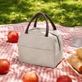 thumbnail image 4 of Lunch Tote Bag | Insulated Leakproof Reusable Bag | Striped Lunch Bag for Office Work Picnic | Gift for Coworker Gift for Student, 4 of 6