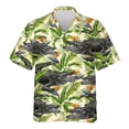 thumbnail image 5 of Camisa hawaiana con estampado 3D de animales divertidos para hombre, camisas Aloha con patrón de cocodrilo, blusas casuales holgadas de manga corta con solapa de verano, 5 of 5