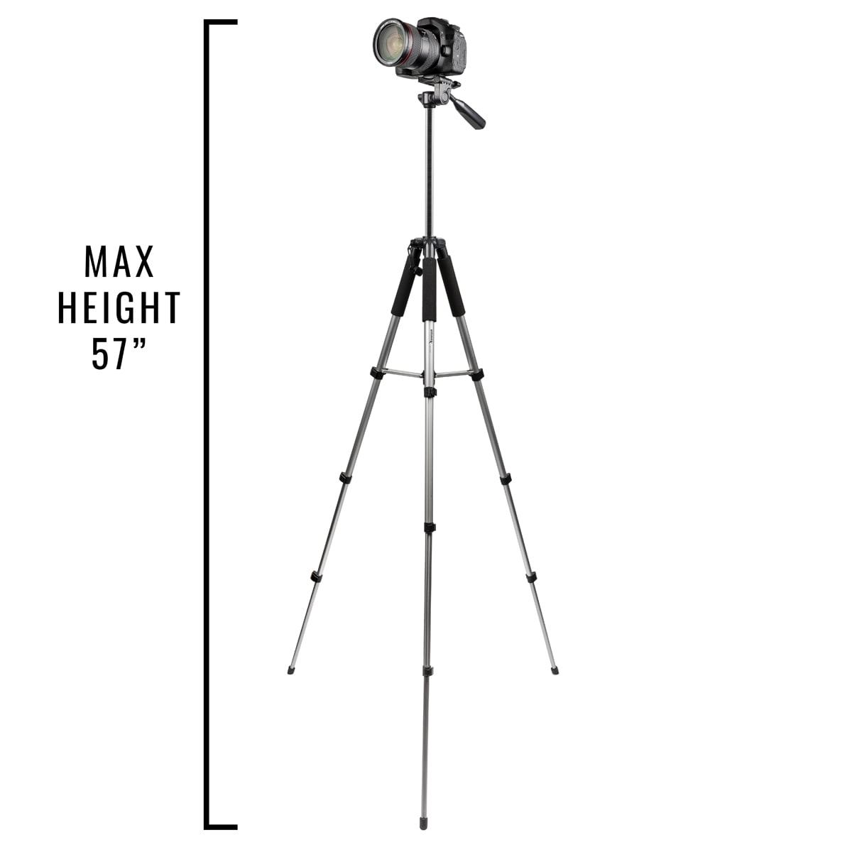 professional 57-inch tripod 3-way panhead tilt motion for all cameras!! new!!