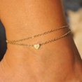 thumbnail image 4 of Turandoss Heart Initial Ankle Bracelets for Women, 14K Gold Filled Handmade Dainty Layered Anklet Letter Initial Heart Ankle Bracelets for Women Beach, 4 of 4