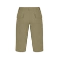 thumbnail image 4 of Men's Summer Capri Pants Summer Hiking Work Cropped Cargo Pant Elastic Waist Lightweight Loose Casual Capris with Pockets, 4 of 6