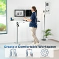 thumbnail image 3 of VIVO Electric 63” x 32” Stand Up Desk, White Table Top, Gray Frame, 3 of 8