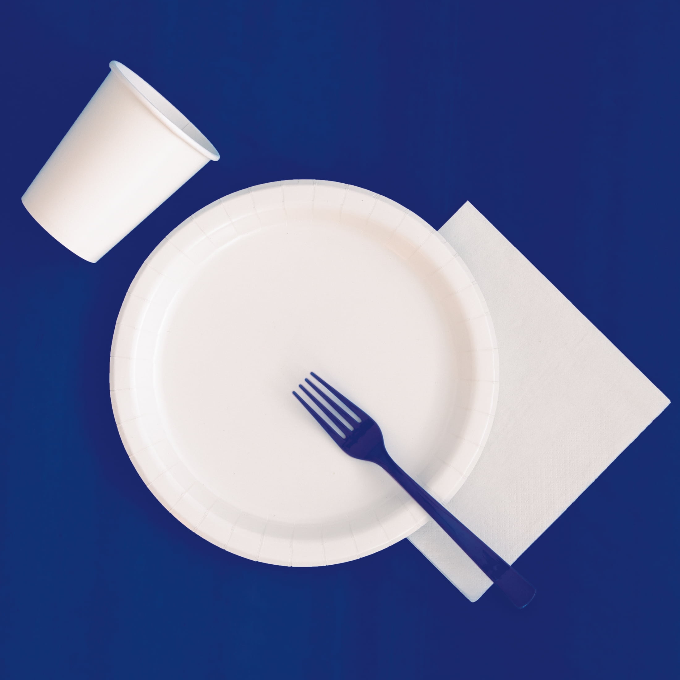 24CT Navy Disposable Plastic Forks by Way To Celebrate
