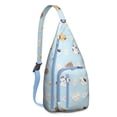 thumbnail image 1 of Cute Cat Print Sling Bag - Hand-drawn Watercolor Cat Crossbody Backpack for Cat Lovers, Water-Resistant Shoulder Daypack (Adorable Pet Design, Lightweight & Durable), 1 of 4