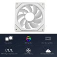 thumbnail image 3 of Computer Cooling Fan, Low Noise 4pin Power Connector Chassis Cooling Fan ARGB PWM  for CPU Water Cooler Positive Fan Blade, Black,Positive Fan Blade, White,Reverse Fan Blade,, 3 of 7