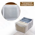 thumbnail image 6 of Wardrobe Clothes Organizer, Drawer Organizer for Clothing, Closet Organizers and Storage, Drawer Dividers for Clothes, Mesh Separation Box for Thin Jeans, Trousers, T-shirts, Skirts, Large, 6 Grids, 6 of 6