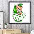 thumbnail image 2 of Cuadros Decorativos 5D DIY parte especial en forma de taladro Rhinestone diamante pintura gato en taza trabajo hecho a mano Ndcxsfigh Nuevos Originales, 2 of 9
