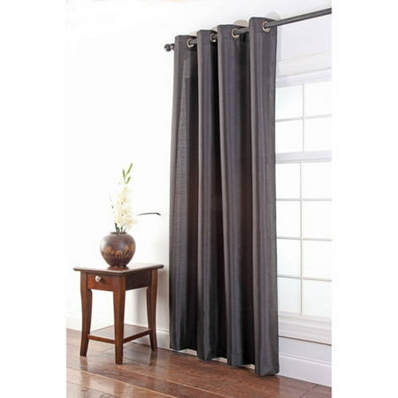 Tribeca Faux Silk Grommet Single Curtain Panel