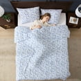 thumbnail image 3 of Virtu Comforter Sets, All Season Lightweight Floral Twin Comforter Sets, 2-Pc Bedding Sets, Blue Floral, 3 of 8