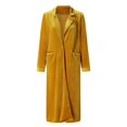 thumbnail image 3 of Vedolay Coats Casual Cropped Clothes Long Sleeve Ruffle Open Front Lightweight Casual Jacket,Yellow XL, 3 of 4