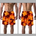 thumbnail image 3 of luoweisi Men's Beach Shorts Quick Dry Swim Trunks with Mesh Lining Maple Leaf L, 3 of 5