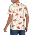 thumbnail image 2 of Lsque Cartoon Flat Mushrooms Pattern Mens Polo Golf Shirts Funny Graphics Shorts Sleeve Button Shirts Baseball T-shirt-, 2 of 7