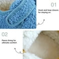 thumbnail image 3 of 1 pair Unisex Kids Toddler Slippers Socks,Artificial Woolen Slippers with Non-slip Rubber Sole(Internal length 12.5cm)-blue, 3 of 5