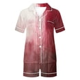 thumbnail image 5 of Uaswgudfs Women's Pajama Set with Short Sleeves, Button-Up Shirt, Elastic Shorts Wrinkle-Resistant Sleepwear Loungewear, 5 of 8