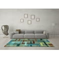 thumbnail image 3 of Ahgly Company Indoor Square Oriental Light Blue Modern Area Rugs, 3' Square, 3 of 4