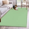 thumbnail image 2 of Green Large Area Rugs for Bedroom Living Room, Soft Non Slip Carpet Bedside Rug, Minimalist Solid Color Modern Abstract Rectangular Floor Cover Kitchen Accent Rug 3'x5' for Dining Room/Office, 2 of 9