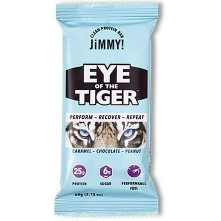High Protein Caffeinated JiMMYBAR! Bar - Eye of the Tiger (Caramel Chocolate Peanut)