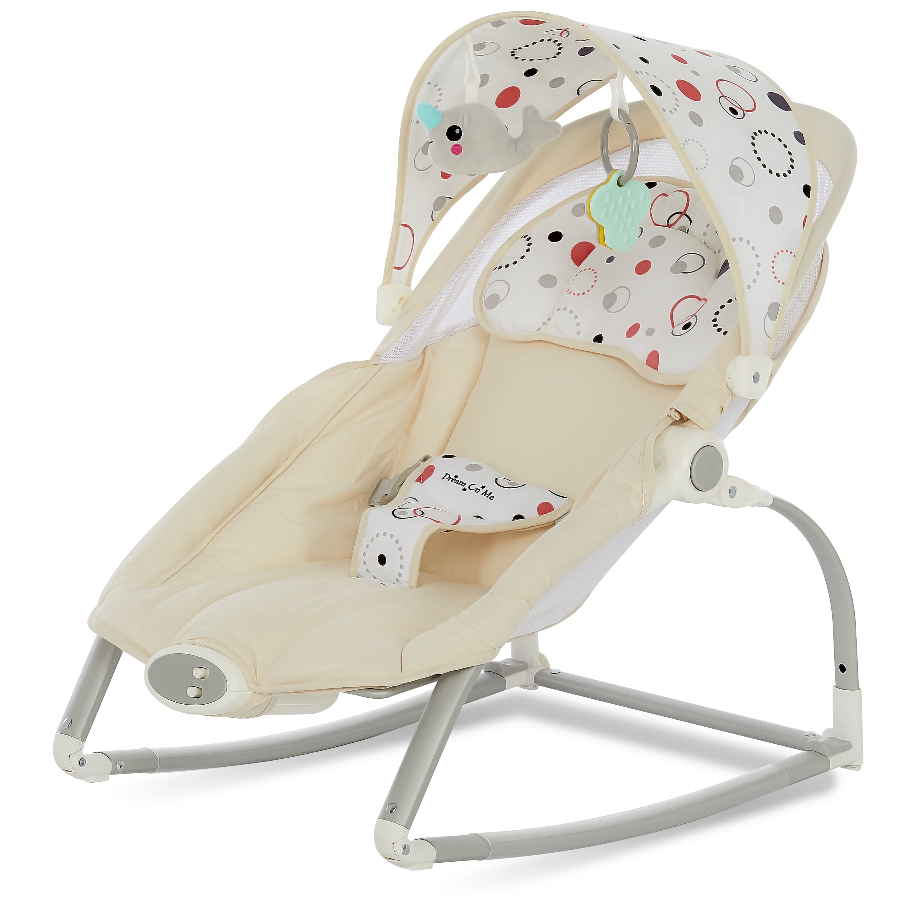Dream On Me We Rock Infant Rocker II, Perfect to calm baby, Comfy Nap Time  in White