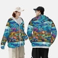 thumbnail image 6 of Kll Sea World Print Men'S Women’s Upf 50+ Sun Protection Outdoor Hoodie Jacket Long Sleeve Fishing Hiking Performance Shirt- Medium, 6 of 8