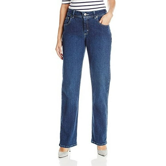 riders by lee women's mid rise straight jean
