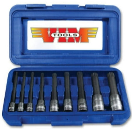 

1PK VIM Tools XZN400 9 Piece XZN Triple Square Spline Drive Bit Set