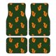 thumbnail image 1 of Balery Bold Squirrel Silhouettes Juego de 4 Alfombrillas para Auto, Revestimientos de Caucho Resistente, Diseño Antideslizante, 1 of 7