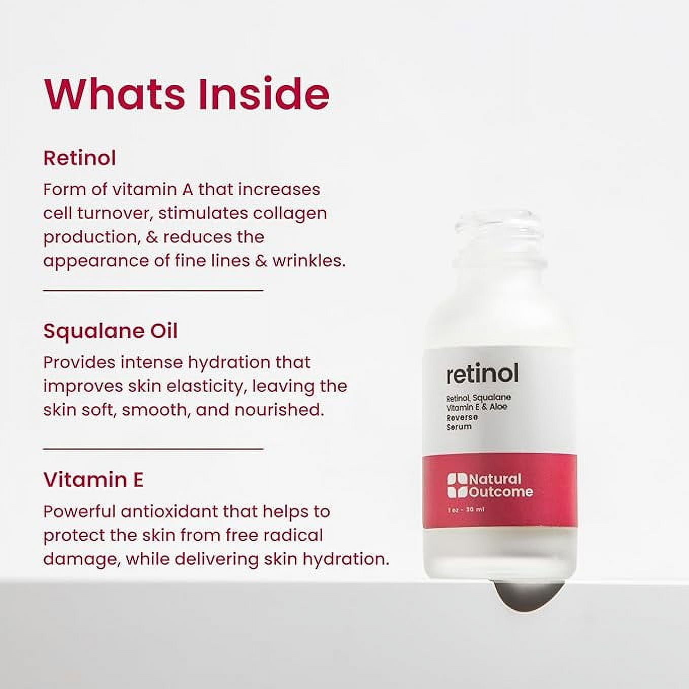 Natural Outcome Retinol Facial Serum, 10 oz