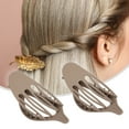 thumbnail image 3 of Unique Bargains 2pcs Plastic Hair Claws Hair Clips Hair Barrettes for Women Light Brown 4.69''x1.89''x1.02'', 3 of 7