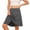 1-Dark Gray12, variant on Wxolcjlv Big Girls School Uniform Skorts Solid Solor High Waisted Casual A Line Skirt