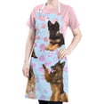 thumbnail image 5 of German Shepherd Apron-Garden Aprons for Women with Pockets-Cotton Linen Waterproof Kitchen Cooking Gardening Aprons Adjustable for Kitchen,Cooking,BBQ and Salon 33x27 Inch, 5 of 7