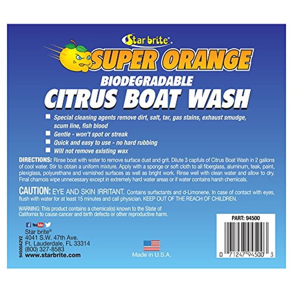 Star brite Super Orange Citrus Boat Wash - 1 gal