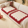 thumbnail image 4 of Hometravel Christmas Themed Sofa Cushions, Warm Plush Fabric with Non Slip Backing, Holiday Pattern Seat Covers for Living Room Furniture Protection, 4 of 6