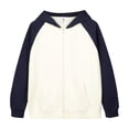 thumbnail image 4 of LYMAYTER ‌‌Women Zip Up Hoodie Color Block Long Sleeve Casual Lightweight Hooded Sweatshirt with Pocket, 4 of 7