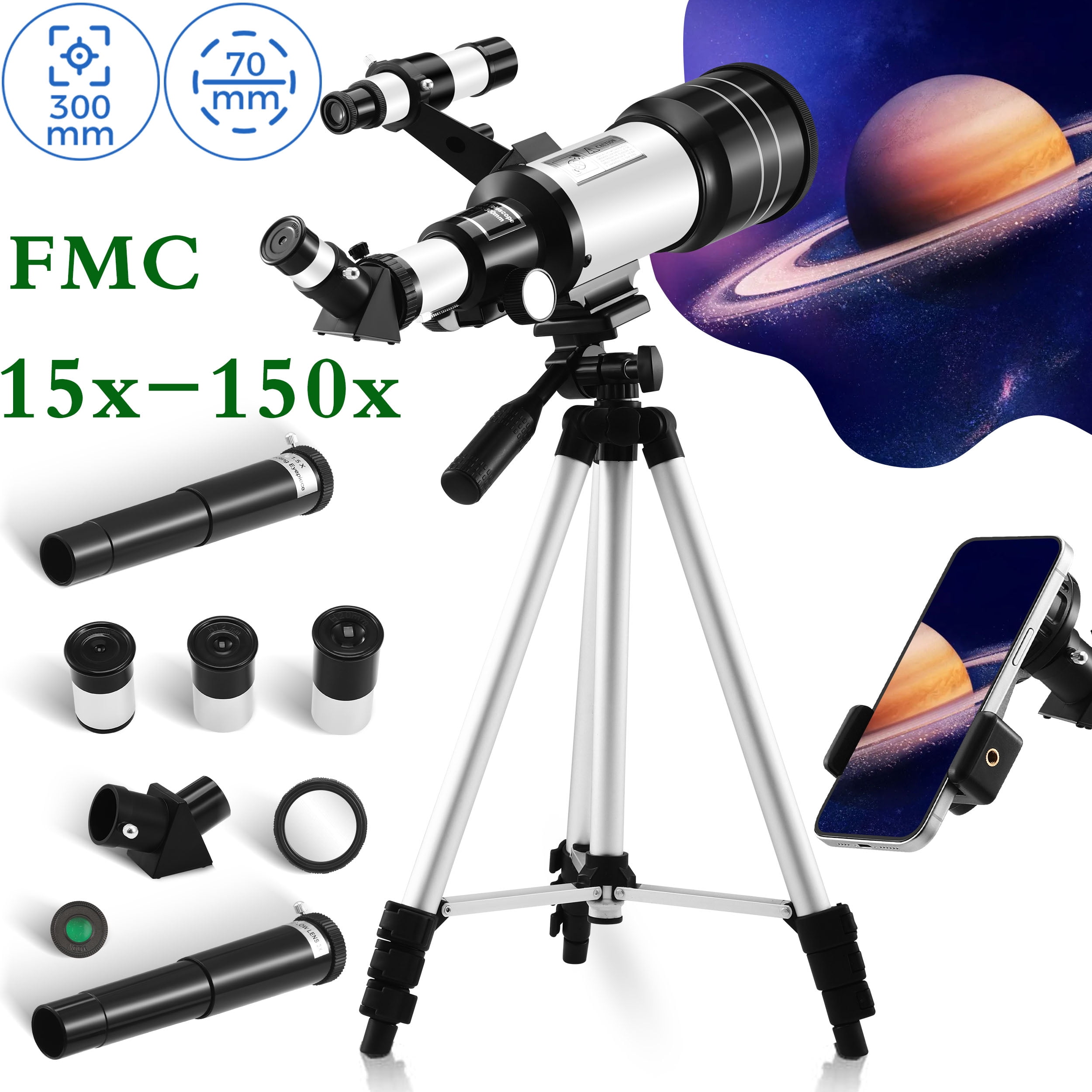 Polaroid 168x/525x Refractor Telescope - Walmart.com