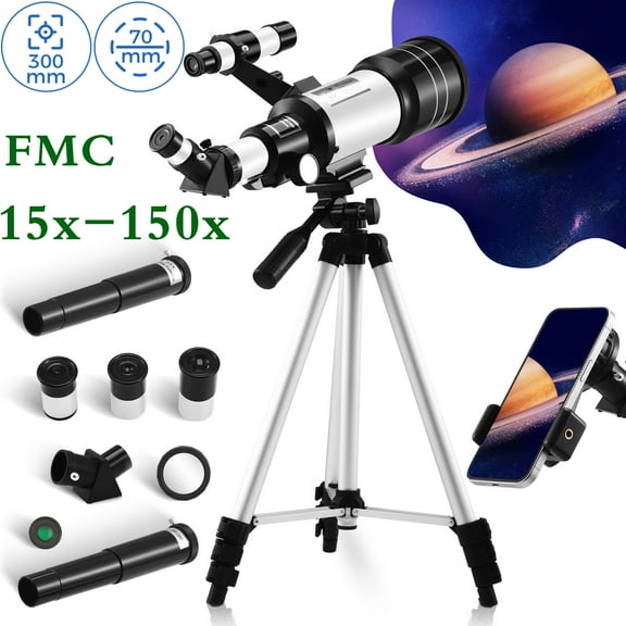 Doulami 70mm Aperture Telescope for Kids & Adults, Astronomy Beginners, 300mm Fully Multi-Coated Portable Refractor Telescopes with Phone Adapter & Adjustable Tripod