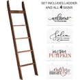 thumbnail image 4 of BrickCityTextilesLLC 5PC Set - Farmhouse Blanket Ladder Holiday Collection Light Gray, 4 of 5
