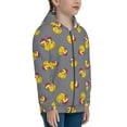 thumbnail image 5 of Naloa Christmas hat duck Teenage Zipper Hoodie, Long Sleeve Zip Up Hoodies Casual Jackets Tops for 7-12 Years-Medium, 5 of 6