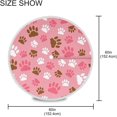 thumbnail image 3 of Coolnut 60" Dog Paws Round Tablecloth, Waterproof Spillproof Polyester Fabric Table Cover with Zipper Umbrella Hole for Outdoor Patio Garden Dining Party, 3 of 7