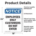 thumbnail image 2 of (2 Pack) Employees Only Customers Do Not Enter OSHA Notice Sign, 2 of 7