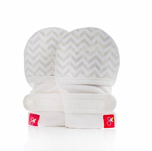 cream baby mittens