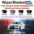 thumbnail image 2 of 2015 Chevrolet SS Beam Wiper Blades Wipers w/1yr Warranty (Set of 2) (WiperBladesUSA), 2 of 5