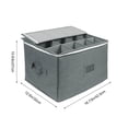thumbnail image 3 of Wine Glass Storage Box, Cup Holder, Tableware Organizer High Footed Design, Durable Divider Inserts, Elegant Protective Storage for Wine Glasses and Cups, Portable and Stackable, Suitable fo, 3 of 6
