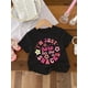 thumbnail image 1 of Camiseta estampada "I'M JUST HERE for THE SNACKS" para niña, de construcción duradera, cómoda mezcla de algodón, cuello redondo, manga corta, informal, para verano., 1 of 6