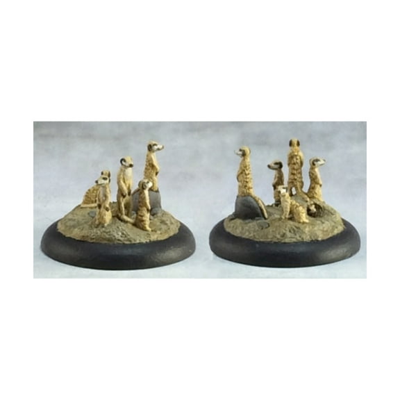 Reaper Miniatures Meerkat Familairs (12 Pcs) #03713 Dark Heaven Unpainted Metal
