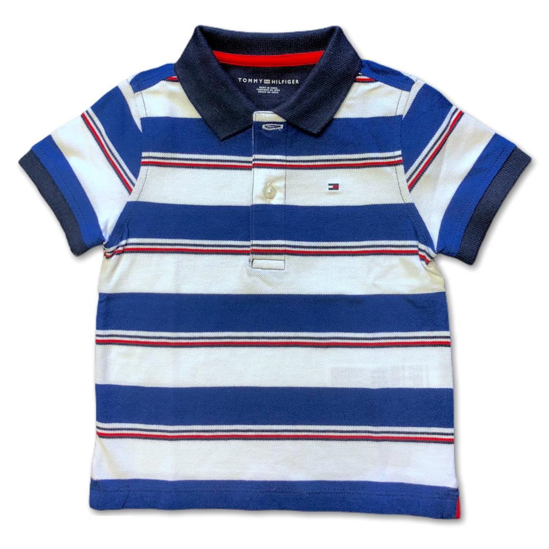 Tommy Hilfiger Polo Shirt Baby Boys Classic Striped Blue Red White Size 18M  - Walmart.com