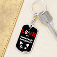 thumbnail image 6 of I Love My Domestic Longhair Cat Stainless Steel or 18k Gold Premium Swivel Dog Tag Keychain, 6 of 16